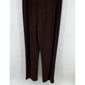 Chicos Travelers Brown Pull-On Pants Size 2 Stretchy & Comfortable